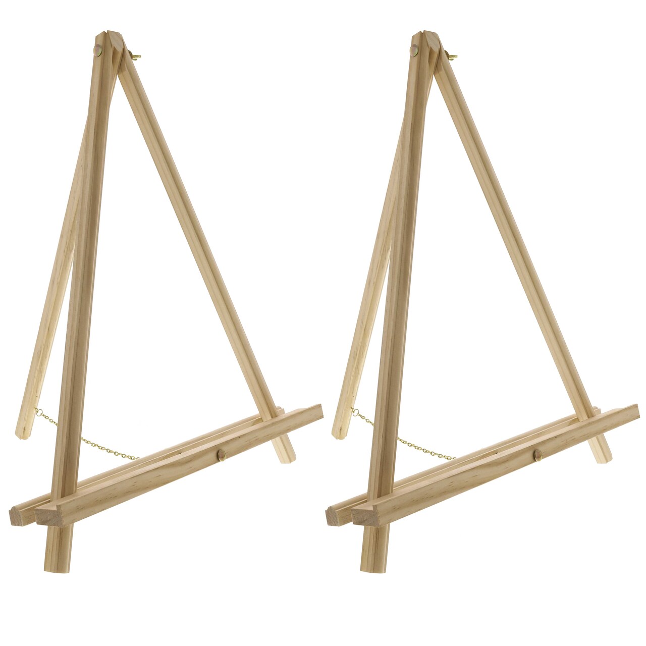 20" Natural Wood Tabletop Easel (2 Pack) - Adjustable A-Frame Canvas Stand for Painting Party & Signs - Table Top Easel for Painting, Canvas Holder, Crafts, Photos, Pictures